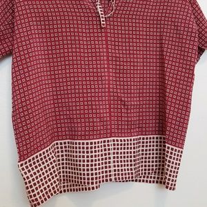 Madewell Geoprint Silk Top